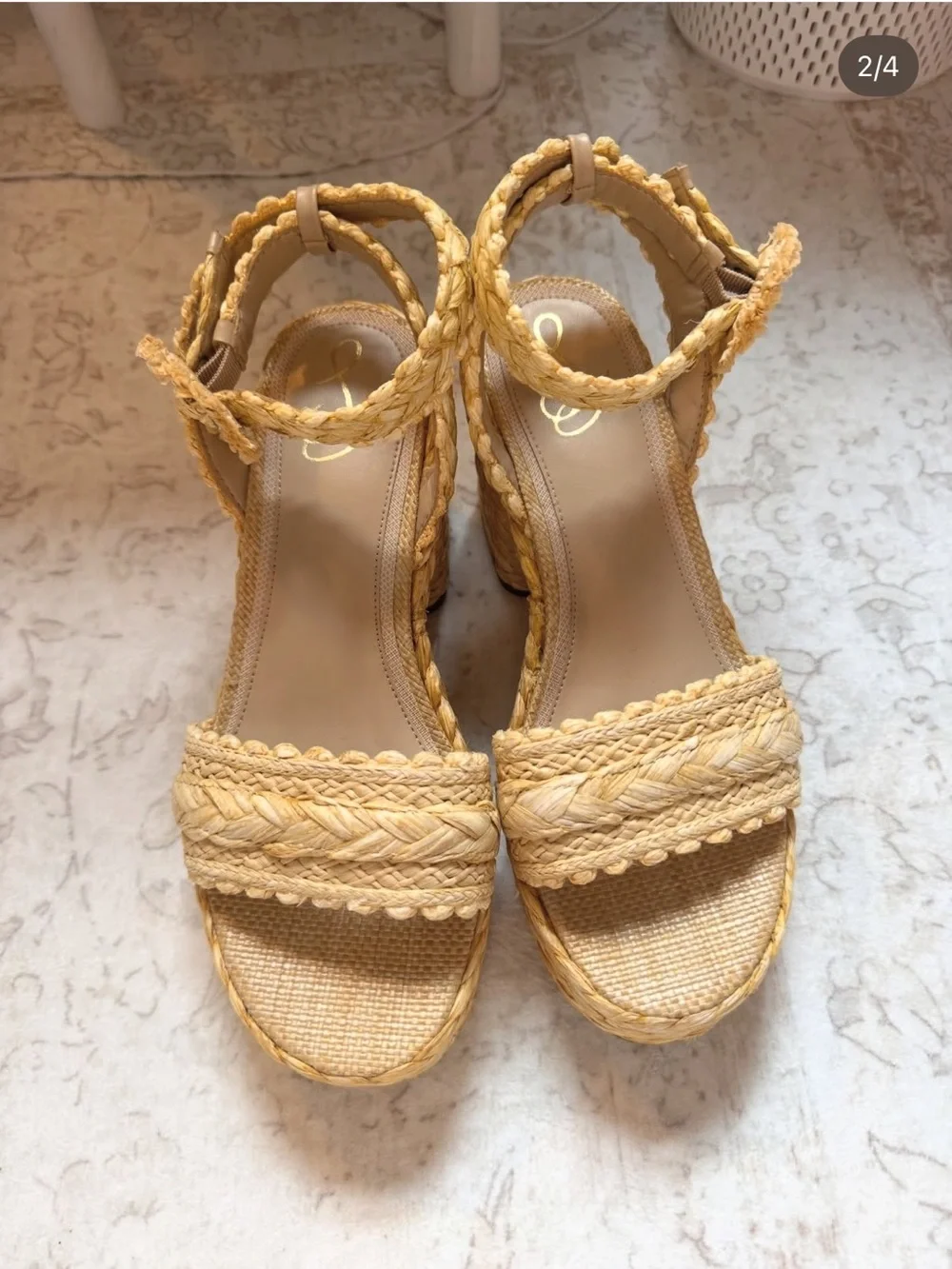 Sam Edelman Iliana Platform Wedge Sandals - Natural